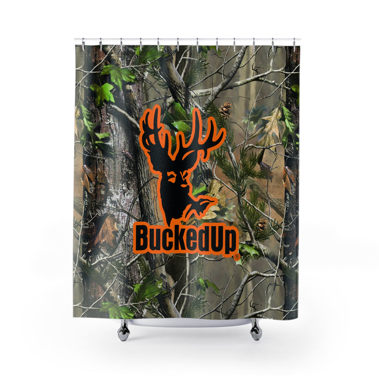 BuckedUp® Orange Camo Shower Curtains