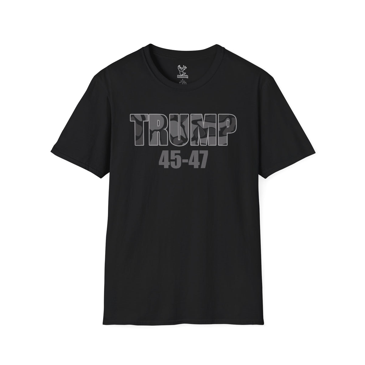 Short Sleeve BuckedUp® Duck Black Camo Trump 45-47 Softstyle T-Shirt
