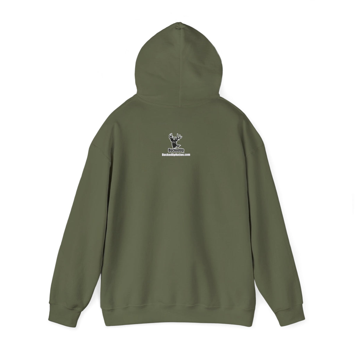 BuckedUp® "NASRACK" in White Letters Pullover Hoodie - BuckedUp Apparel