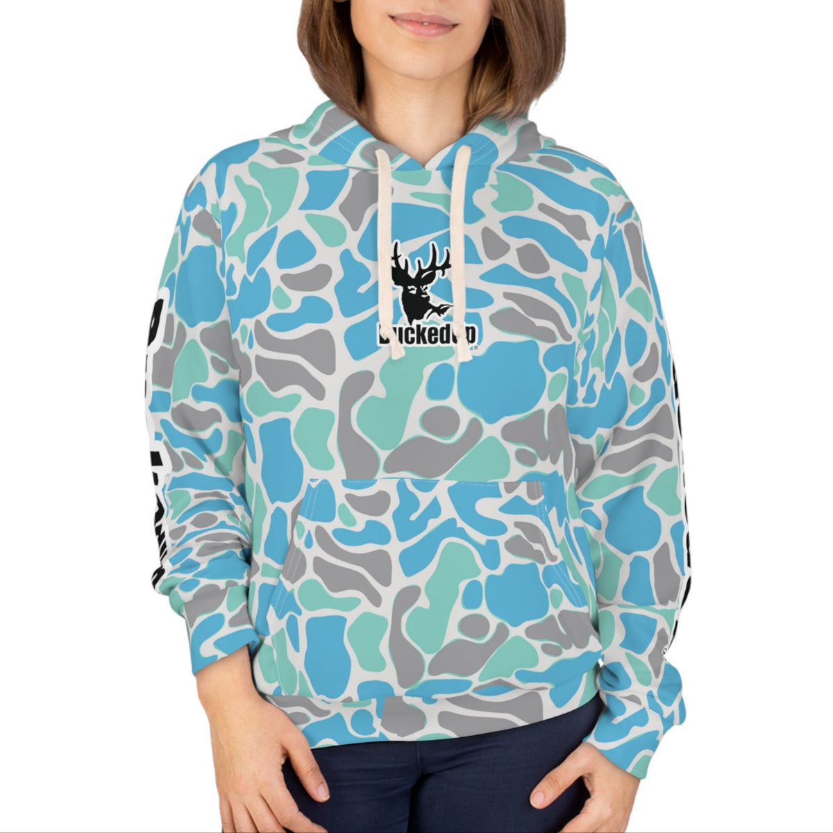 Teal Duck Camo BuckedUp Pullover Hoodie