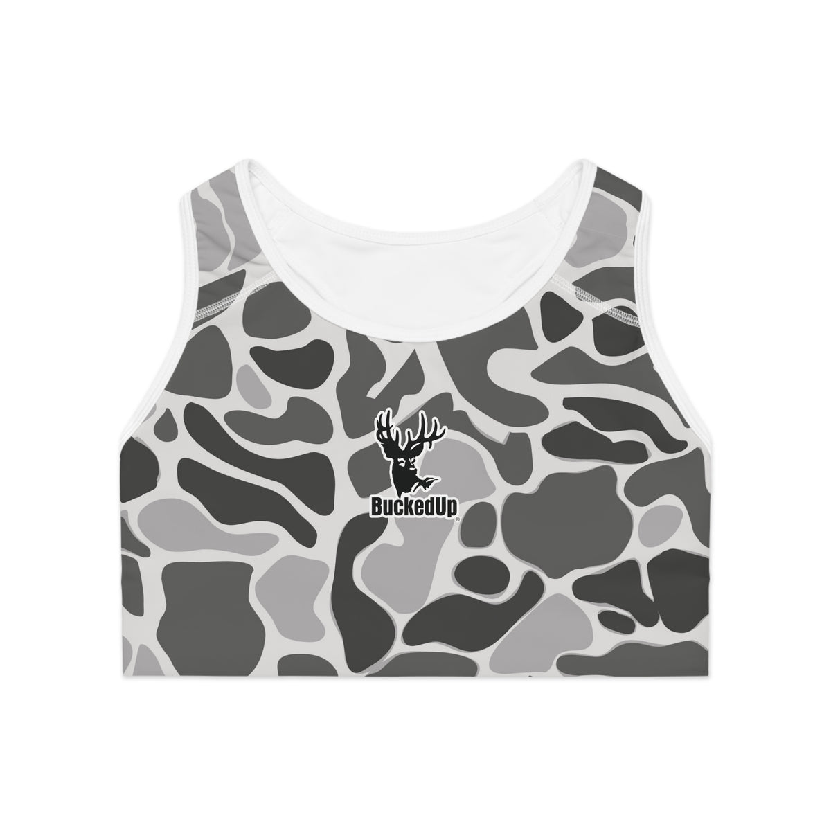 White Duck Camo BuckedUp Sports Bra