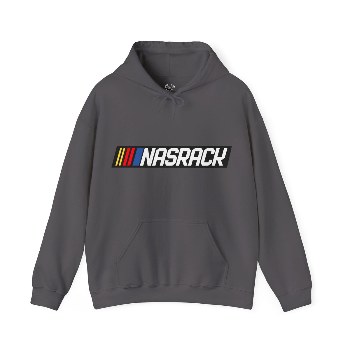 BuckedUp® "NASRACK" in White Letters Pullover Hoodie - BuckedUp Apparel