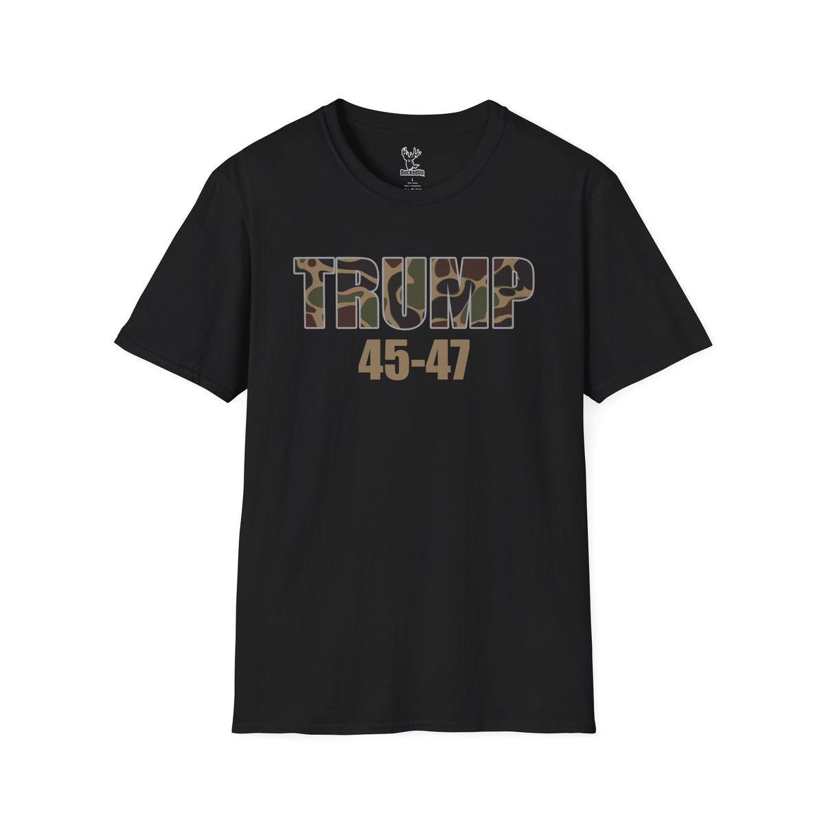 Short Sleeve BuckedUp® Duck Army Camo Trump 45-47 Softstyle T-Shirt