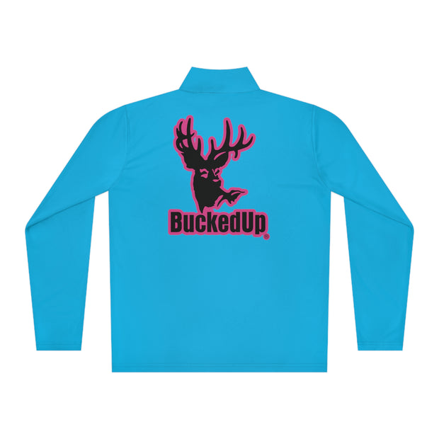 BuckedUp® Pink Quarter-Zip Pullover