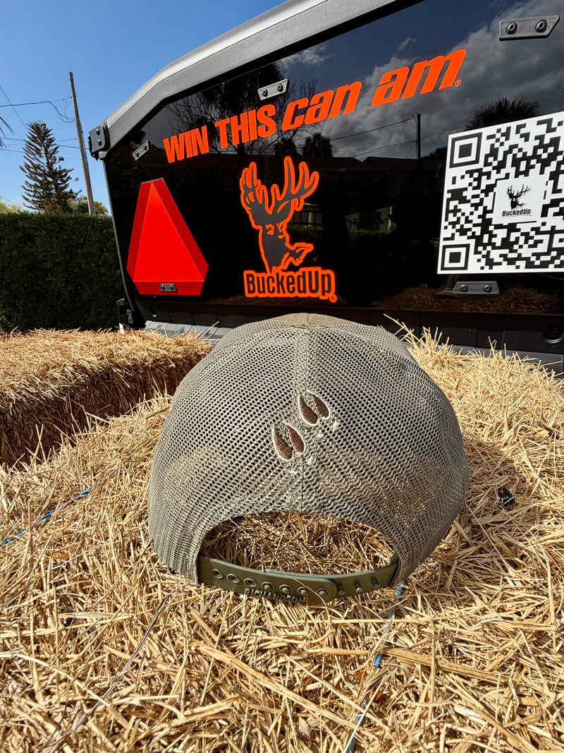 BuckedUp® Richardson Patch Army Green with Green Mesh Snapback - BuckedUp Apparel