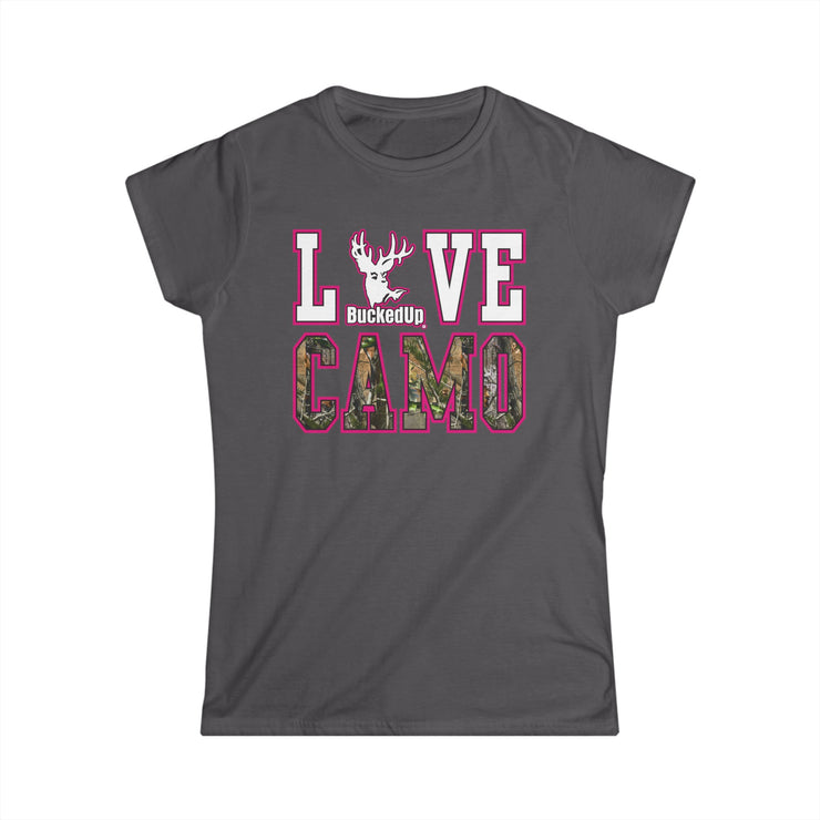 LOVE CAMO Women's Fitted Softstyle Tee