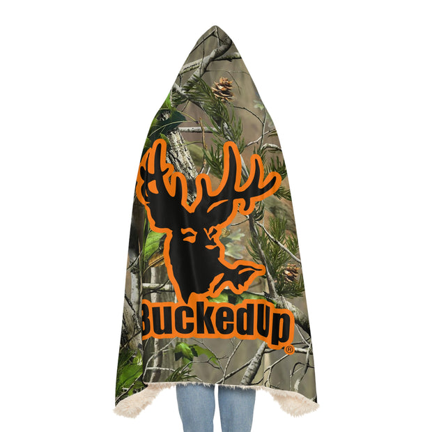 BuckedUp® Orange Camo Snuggle Blanket