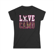 LOVE CAMO Women's Fitted Softstyle Tee