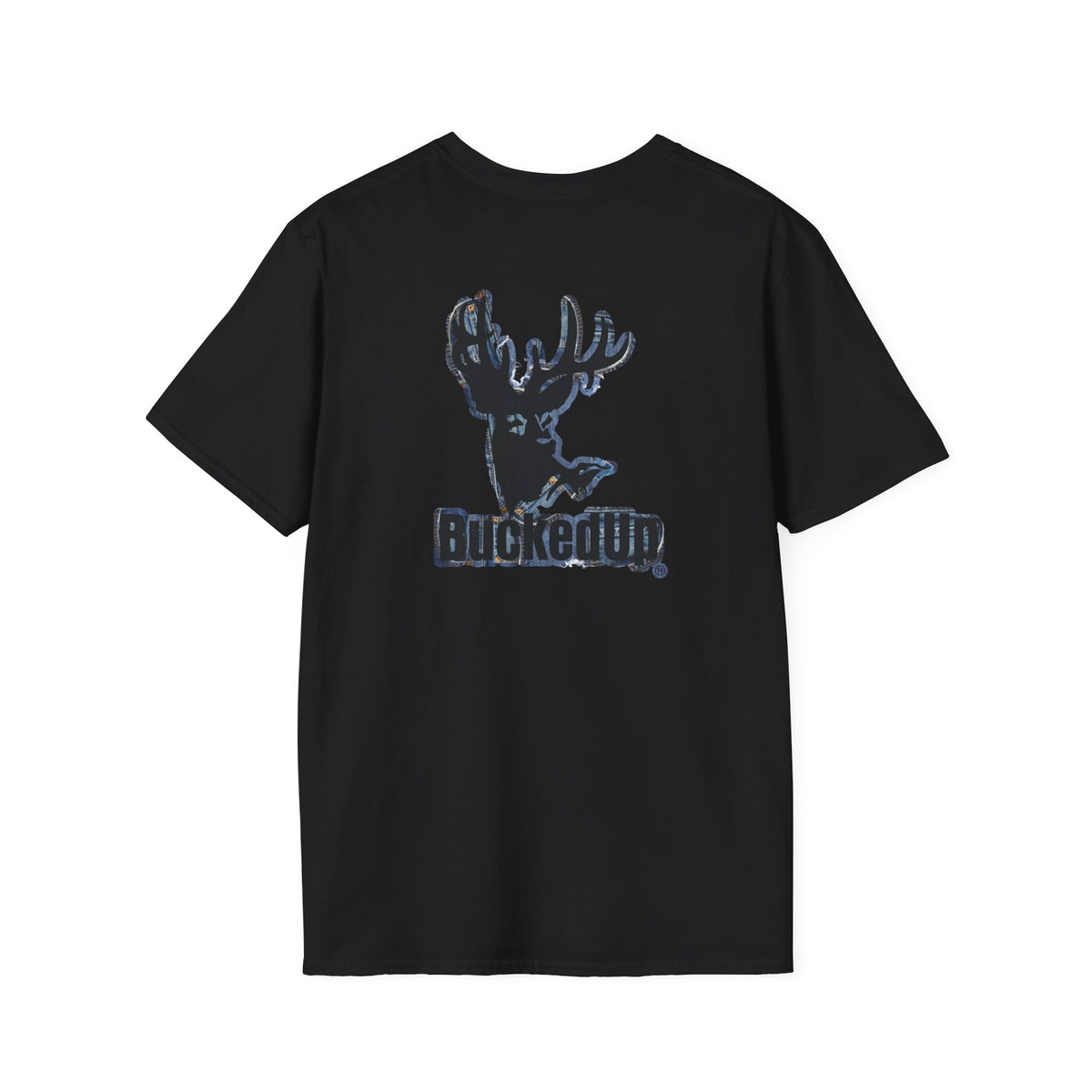 Short Sleeve Black with Blue Jeans BuckedUp® Logo