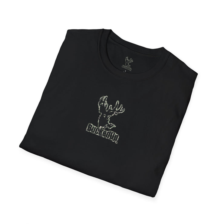 Short Sleeve Black with Buck Camo BuckedUp® Logo