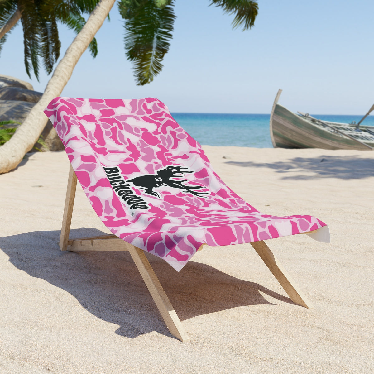 Pink Duck Camo BuckedUp Beach Towel - Ideal for Outdoor Enthusiasts