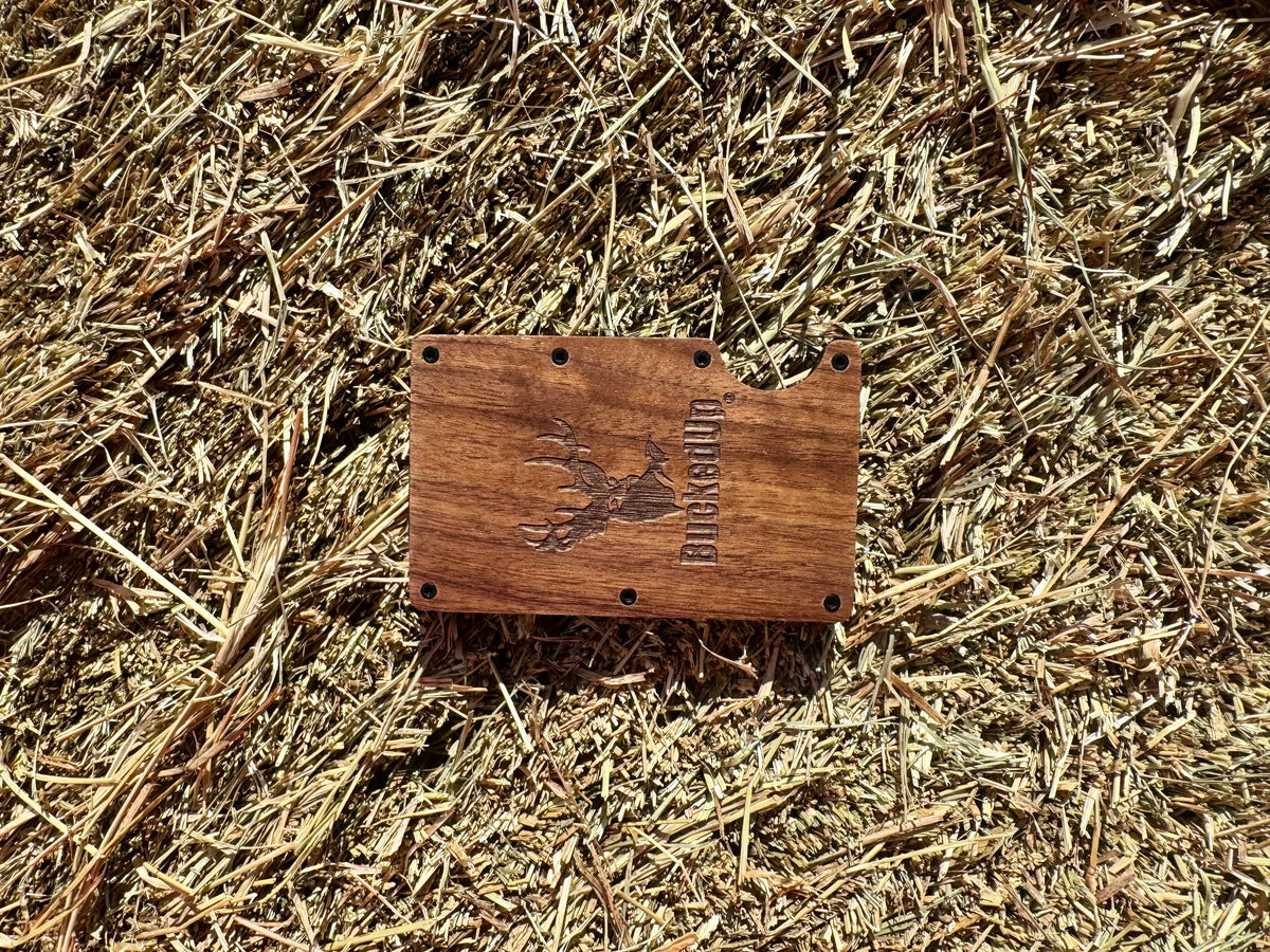 Wooden BuckedUp wallet with RFI Blocking