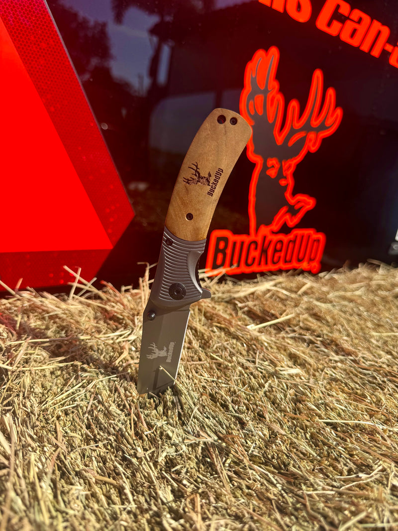 BuckedUp Tactical Pocket Knife Gray - BuckedUp Apparel