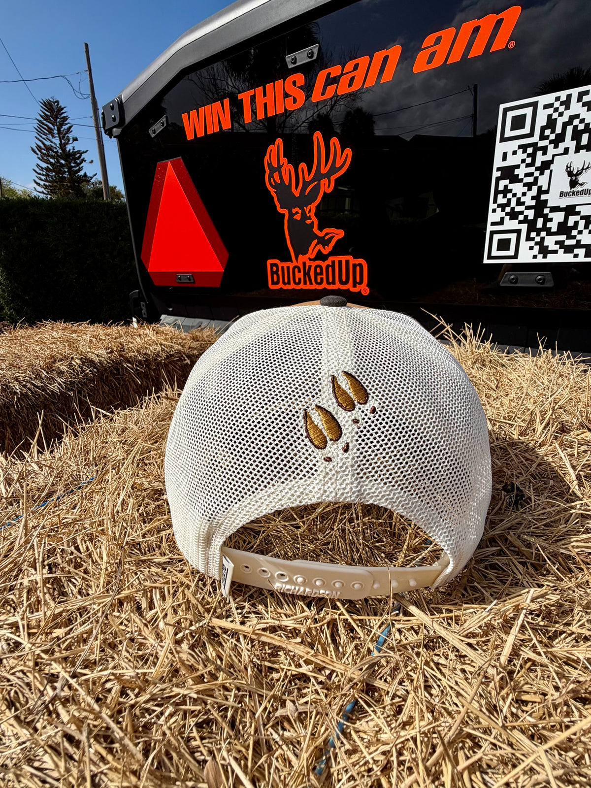 BuckedUp® Leather Patch SPECIAL EDITION Tricolor Wheat with Slate Bill and Birch Mesh Snapback - BuckedUp Apparel
