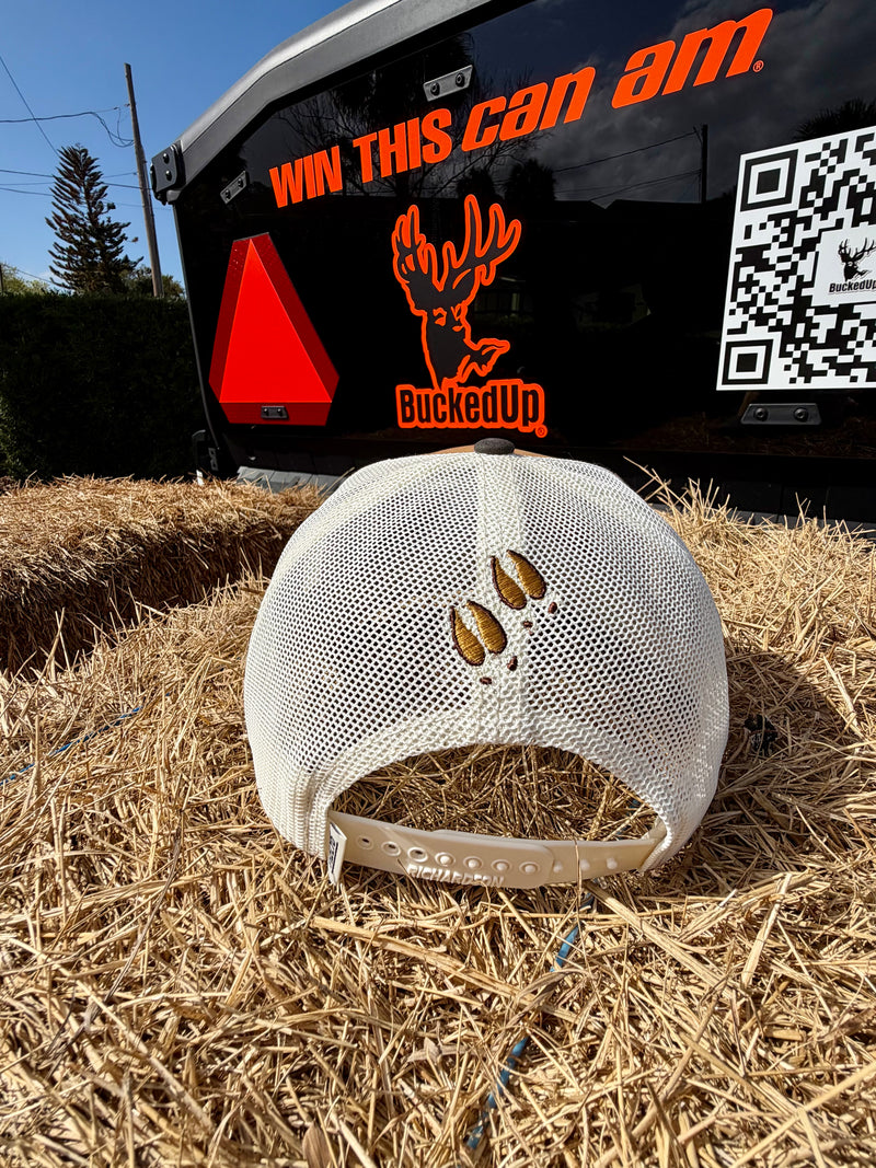 BuckedUp® Leather Patch SPECIAL EDITION Tricolor Wheat with Slate Bill and Birch Mesh Snapback - BuckedUp Apparel