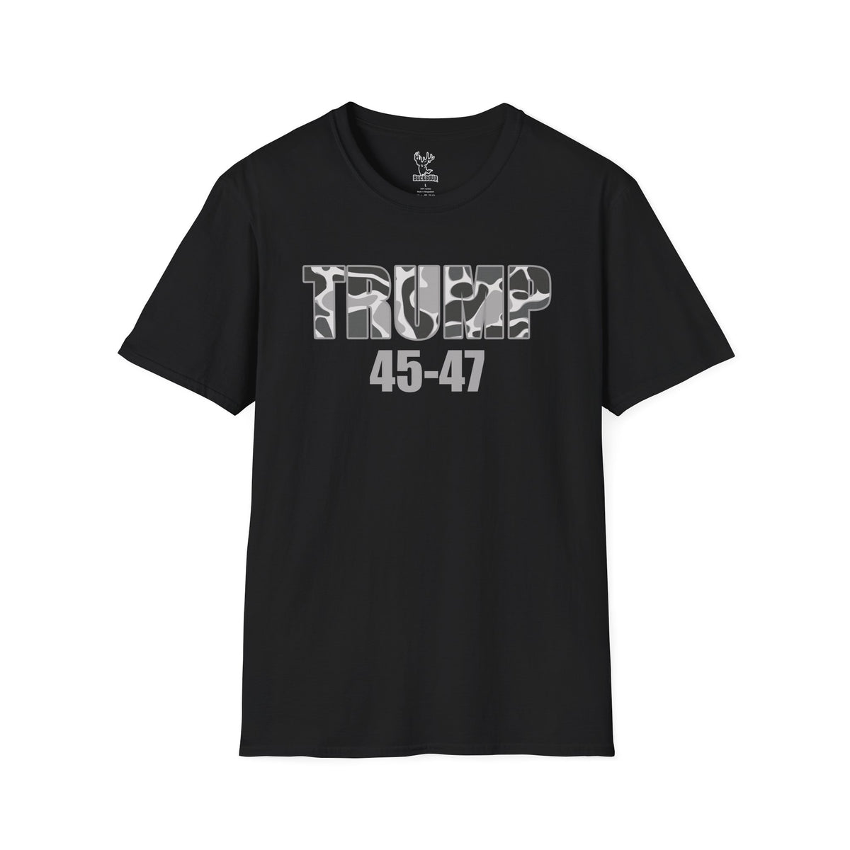 Short Sleeve BuckedUp® Duck White Camo Trump 45-47 Softstyle T-Shirt