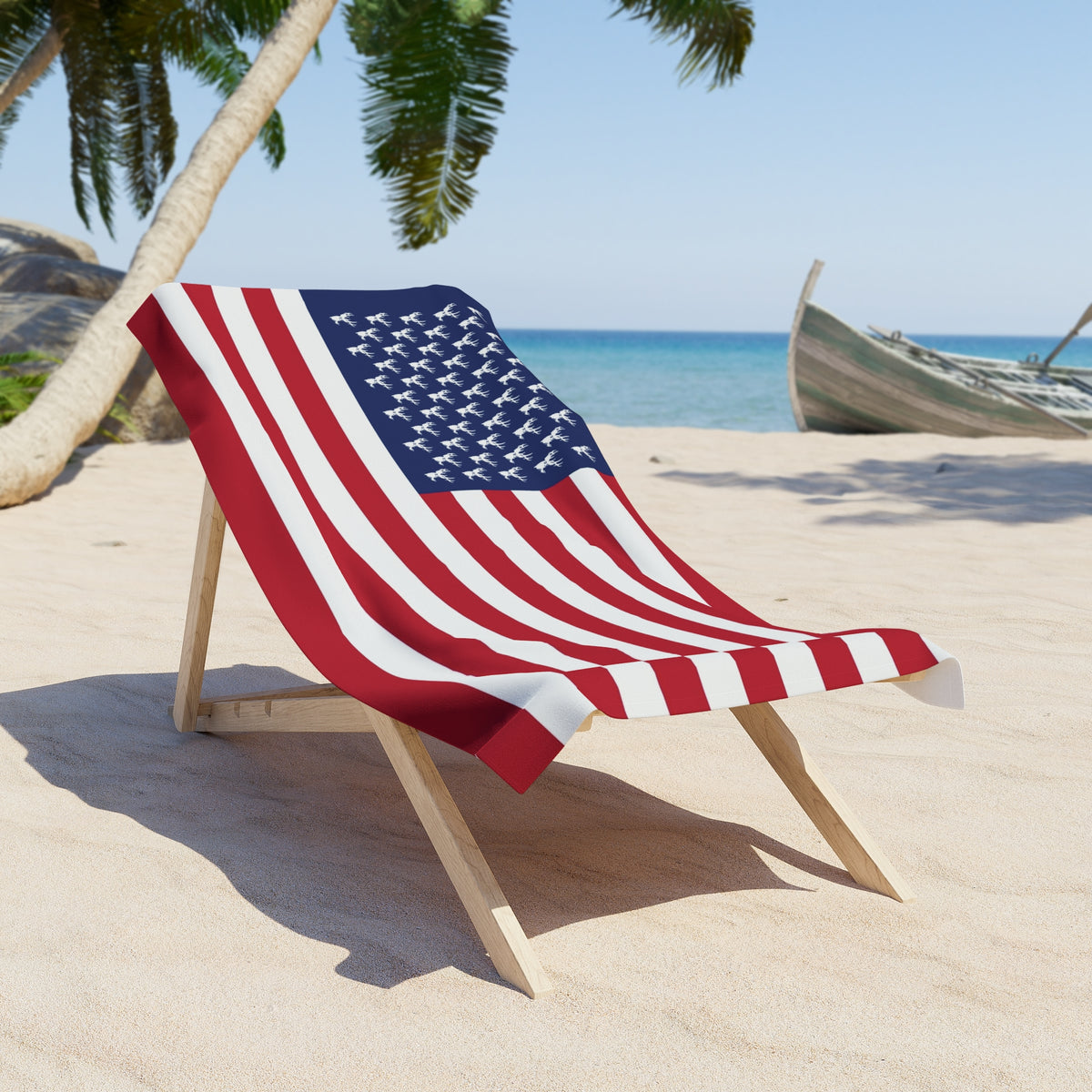 BuckedUp American Beach Towel