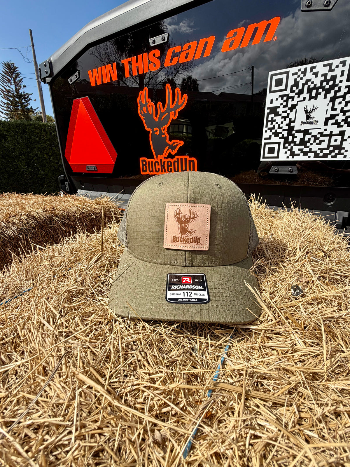 BuckedUp® Richardson Patch Army Green with Green Mesh Snapback - BuckedUp Apparel