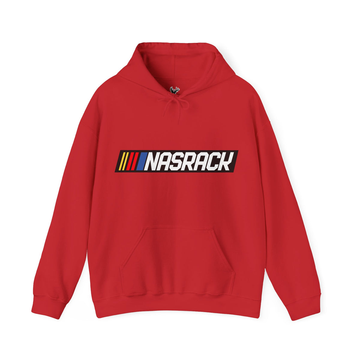 BuckedUp® "NASRACK" in White Letters Pullover Hoodie - BuckedUp Apparel