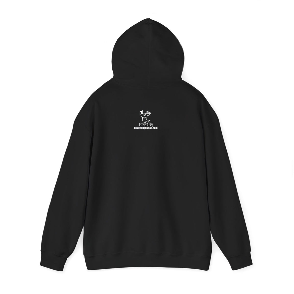 BuckedUp® "NASRACK" in White Letters Pullover Hoodie - BuckedUp Apparel