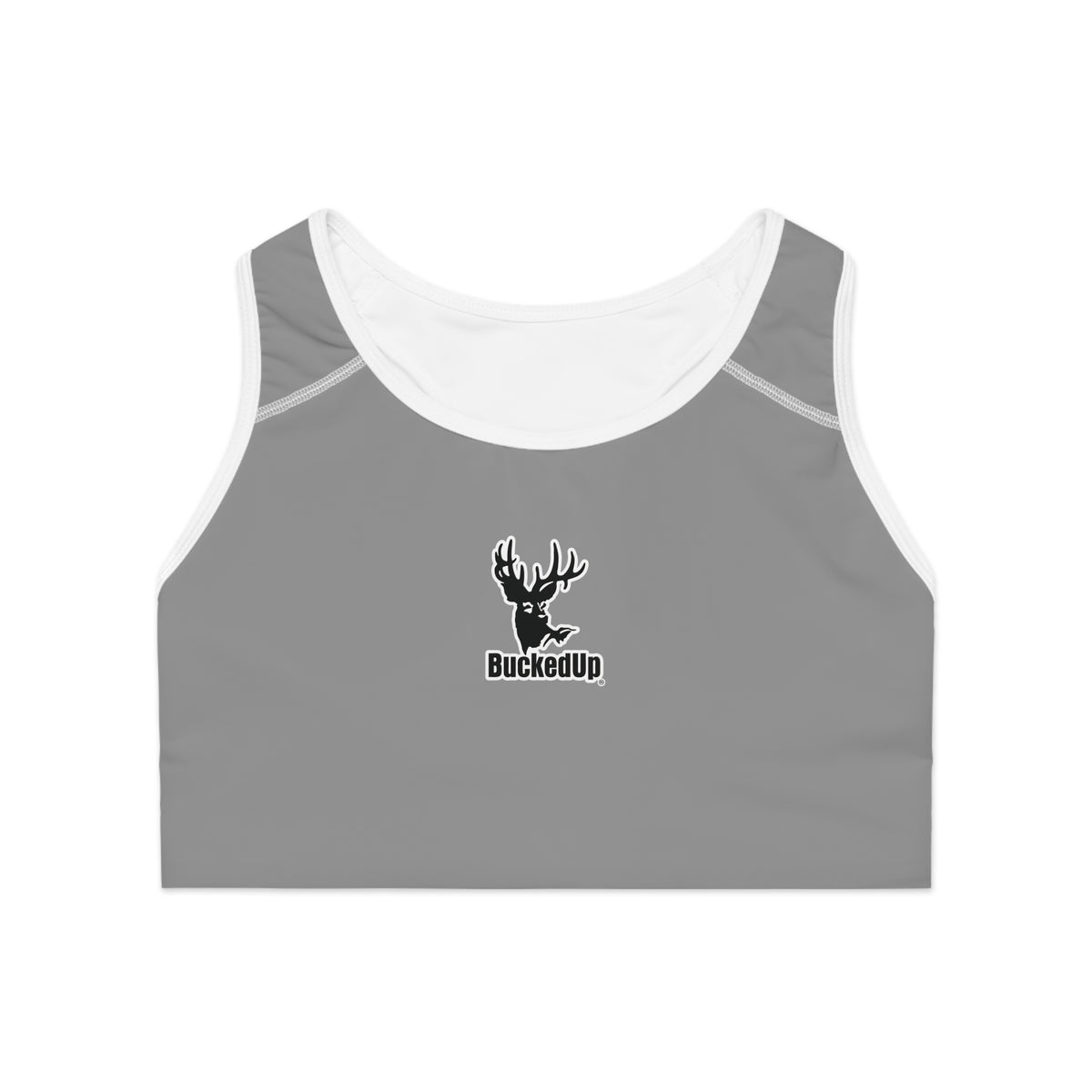 Gray BuckedUp Sports Bra