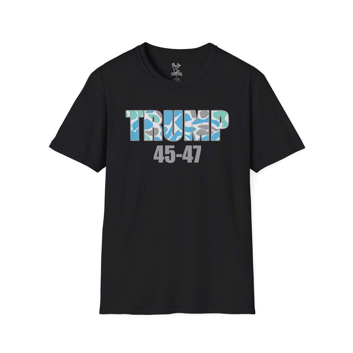 Short Sleeve BuckedUp® Duck Teal Camo Trump 45-47 Softstyle T-Shirt