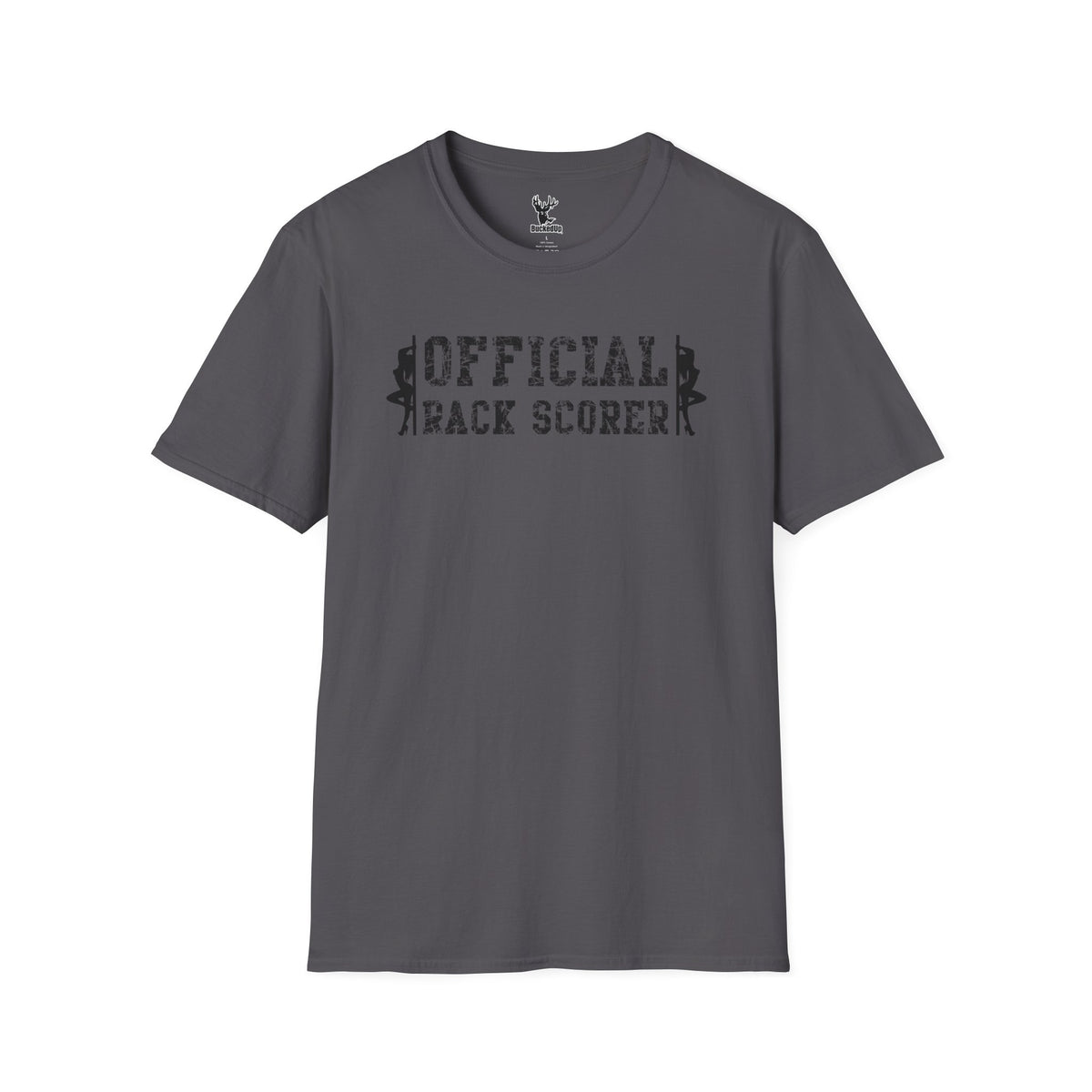 Short Sleeve BuckedUp® "Official Rack Scorer" in Black Softstyle T-Shirt