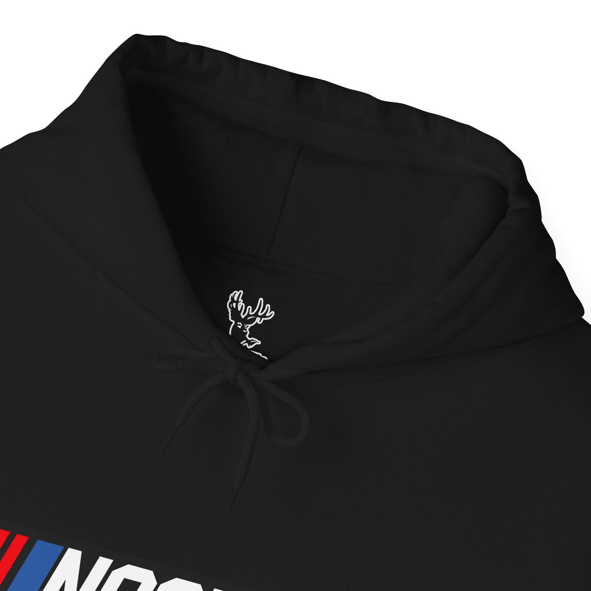 BuckedUp® "NASRACK" in White Letters Pullover Hoodie - BuckedUp Apparel