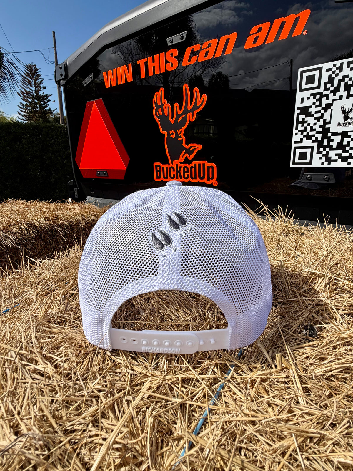 BuckedUp® Leather Patch White Duck Camo with White Mesh Snapback - BuckedUp Apparel