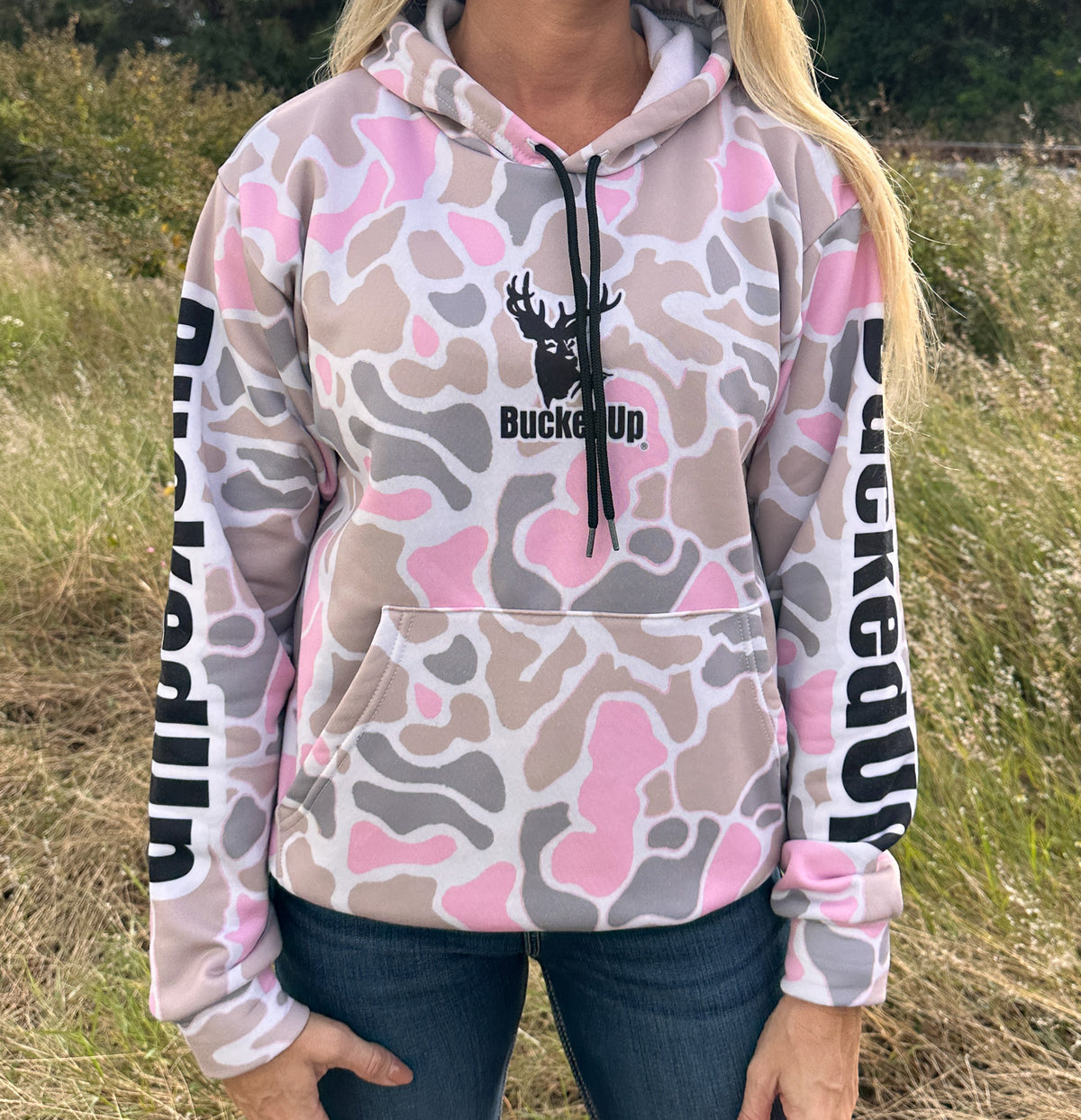 Duck Huntress Camo BuckedUp Pullover Hoodie