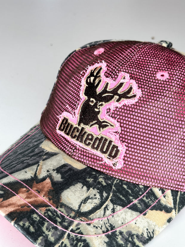 BuckedUp® Camo-Pink Mesh Screen Hat
