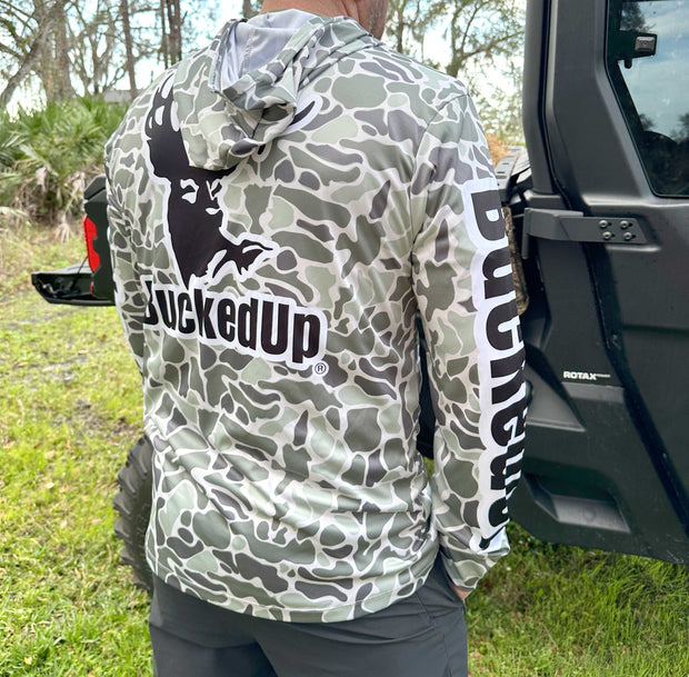 Performance Hoodie Swamp Camo with Classic BuckedUp® Logo