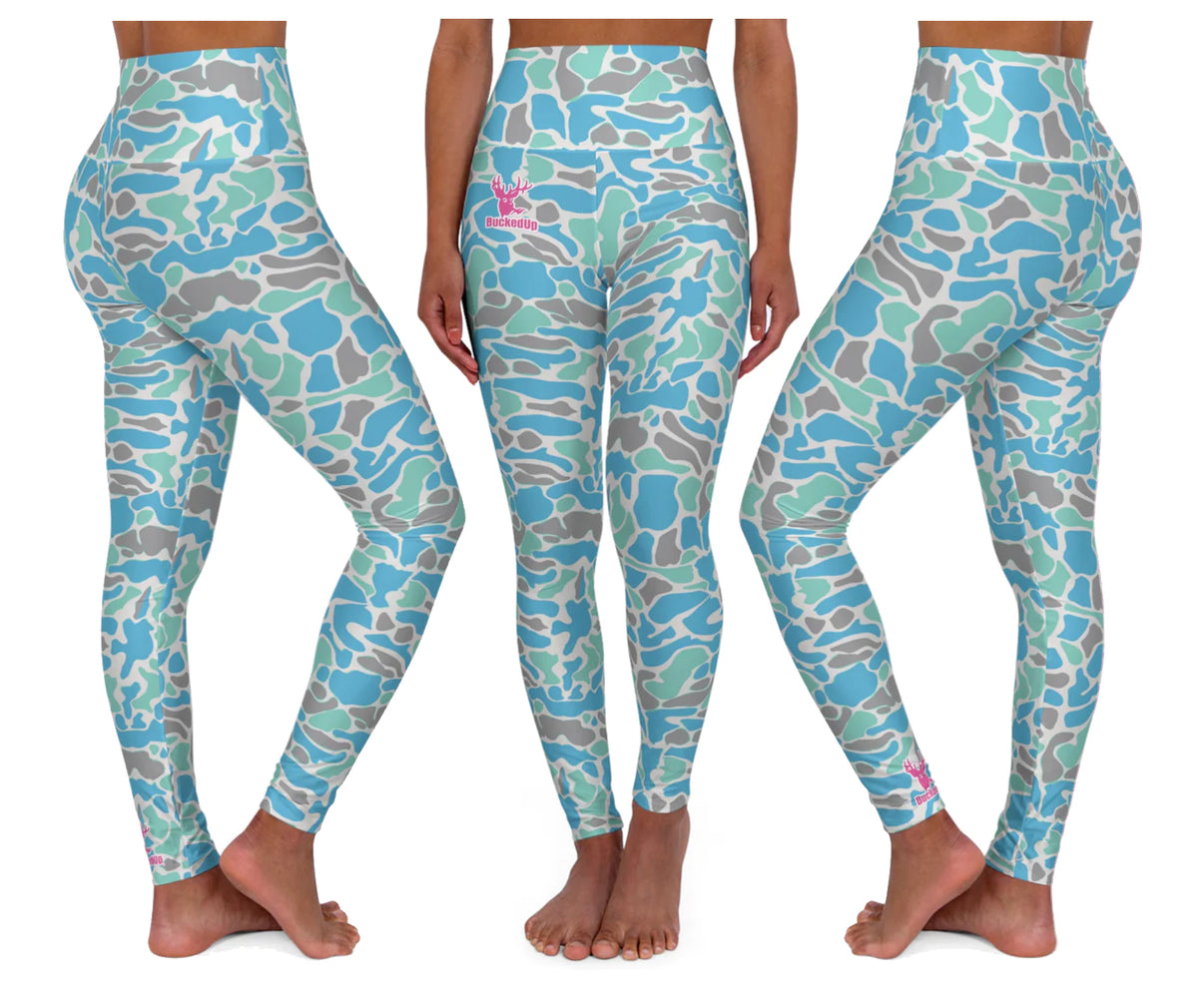 Teal Duck Camo with Classic BuckedUp® Logo Leggings