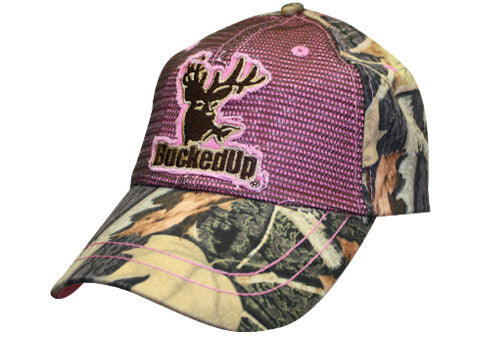 BuckedUp® Camo-Pink Mesh Screen Hat