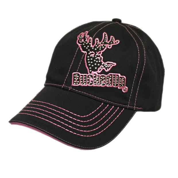 BuckedUp® Black Pink Bling Hat
