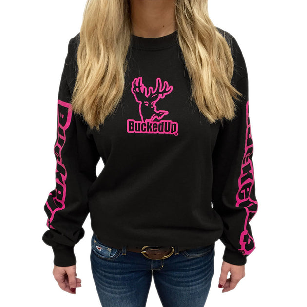 Bucked Up | BuckedUp Long Sleeve Black with Pink Logo – BuckedUp Apparel