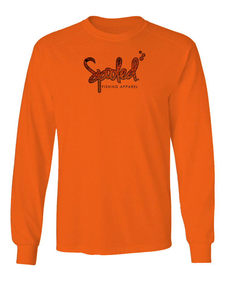 Performance Long Sleeve Orange with Spooled Redfish SPF-30