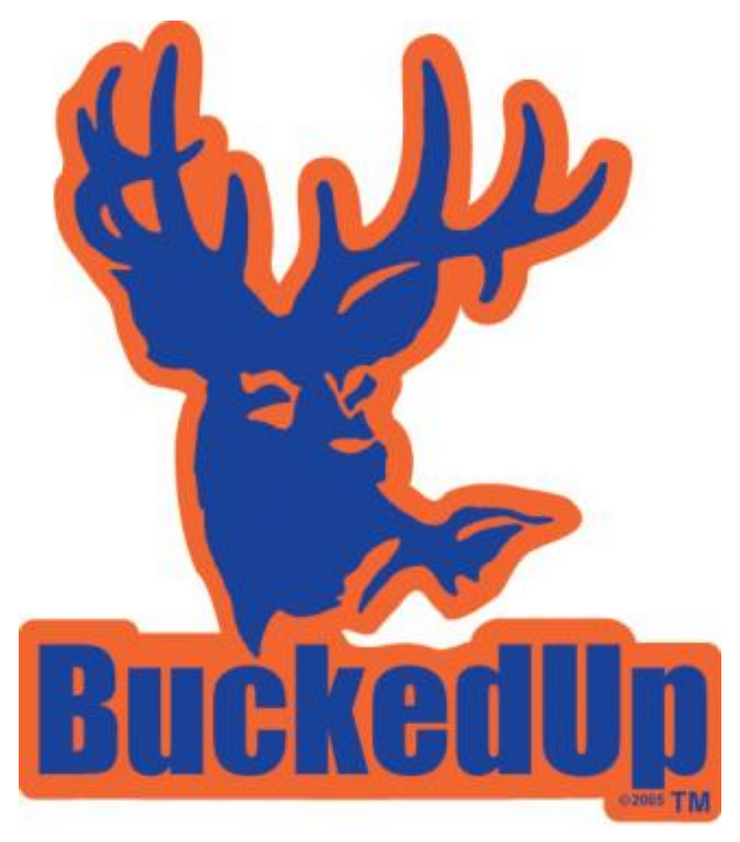 BuckedUp® Blue Orange Decal