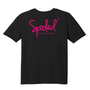 Short Sleeve Black with Pink Spooled Logo