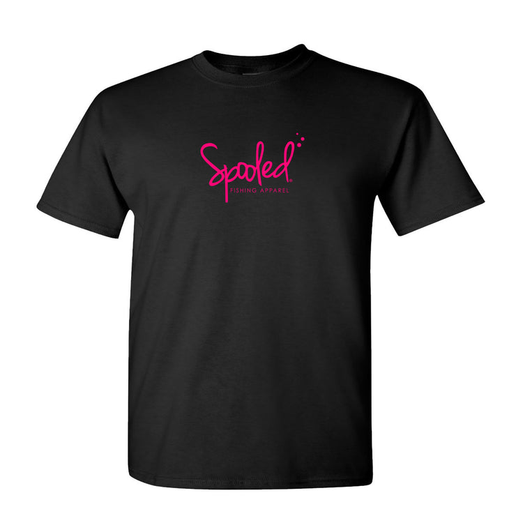 Short Sleeve Black with Pink Spooled Logo