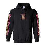 Pullover Hoodie - Black with Pink Buckskin BuckedUp® Logo