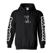 Youth Pullover Hoodie BuckedUp® Black with White Logo