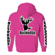 Pullover Hoodie - Berry Pink with White BuckedUp® Logo