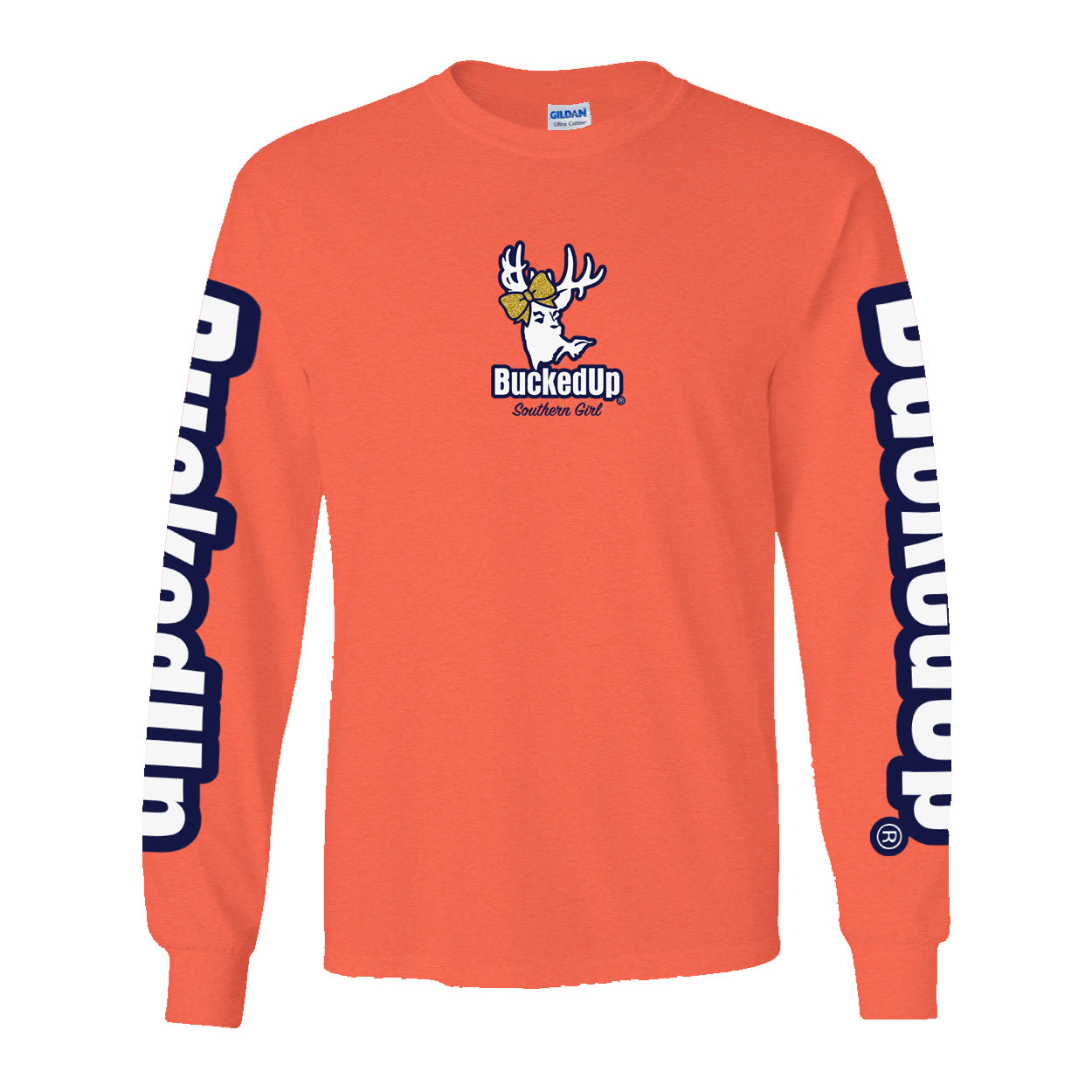 Long Sleeve Coral with Southern Girl Bow BuckedUp® Logo – BuckedUp