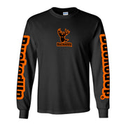Youth Long Sleeve BuckedUp® Black with Orange Logo