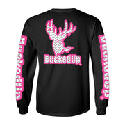 Long Sleeve Black with Pink Grey Chevron BuckedUp® Logo