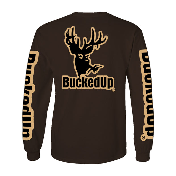 Long Sleeve Chocolate with  BuckedUp® Logo