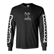 Youth Long Sleeve BuckedUp® Black with White Logo