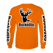 Long Sleeve Safety Orange with White BuckedUp® Logo