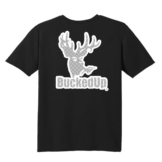 Short Sleeve Black with Diamond Plate BuckedUp® Logo